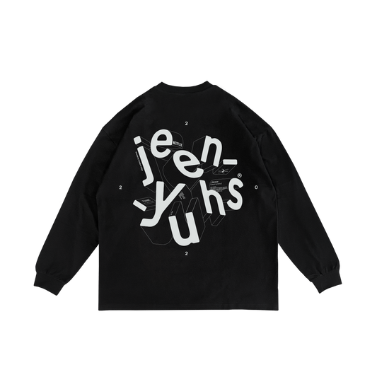 Jeen-Yuhs Black 3D Long Sleeved T Shirt