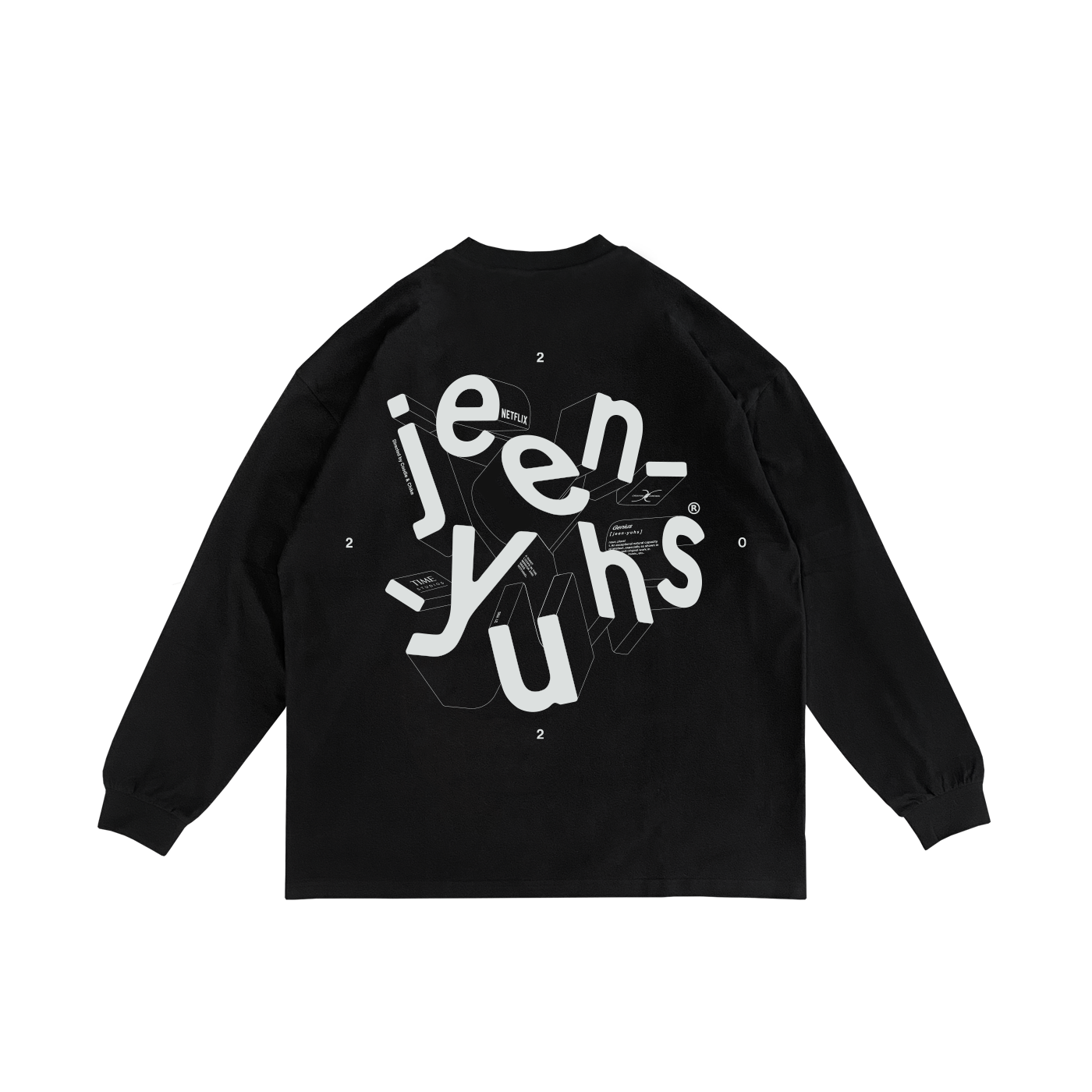 Jeen-Yuhs Black 3D Long Sleeved T Shirt